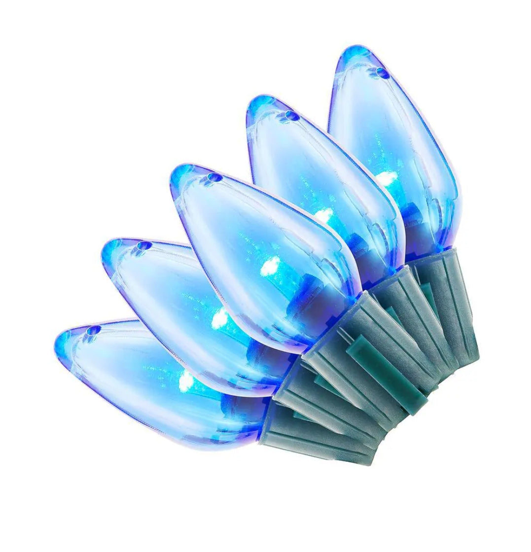 25 Steady Lit Super Bright C9 LED String Lights