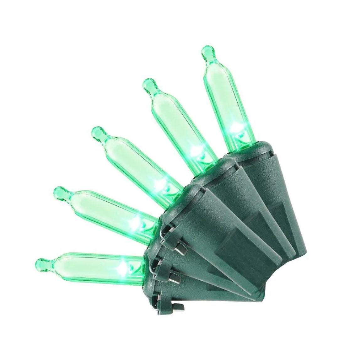 100 Mini LED String Lights with Green Wire