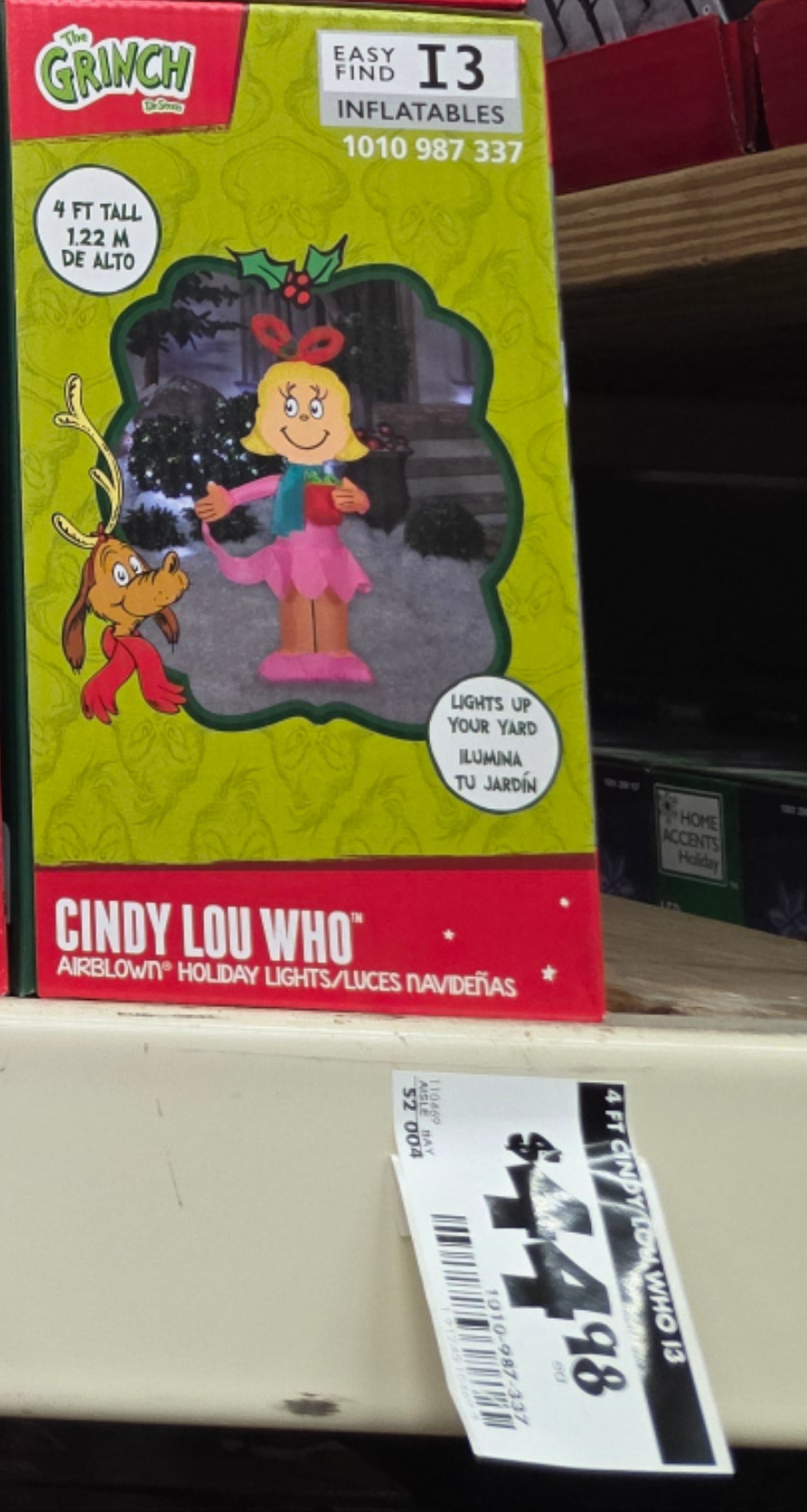 4 ft. H x 1.87 ft. W LED Airblown Holiday Lights Cindy Lou Who Christmas Inflatable