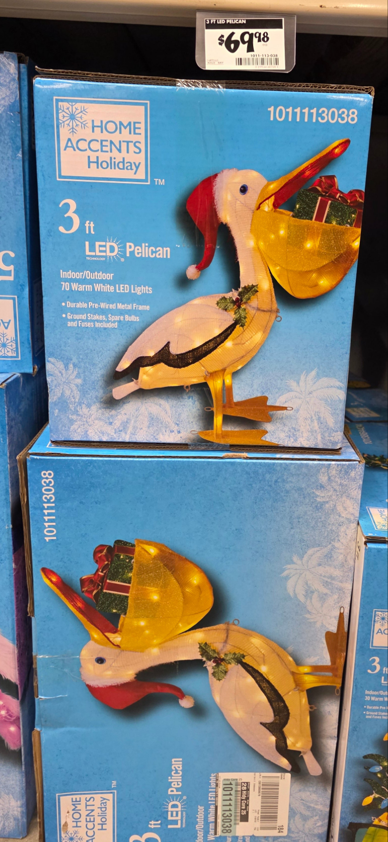 3 ft. Coastal LED Pelican Holiday Yard Decoration