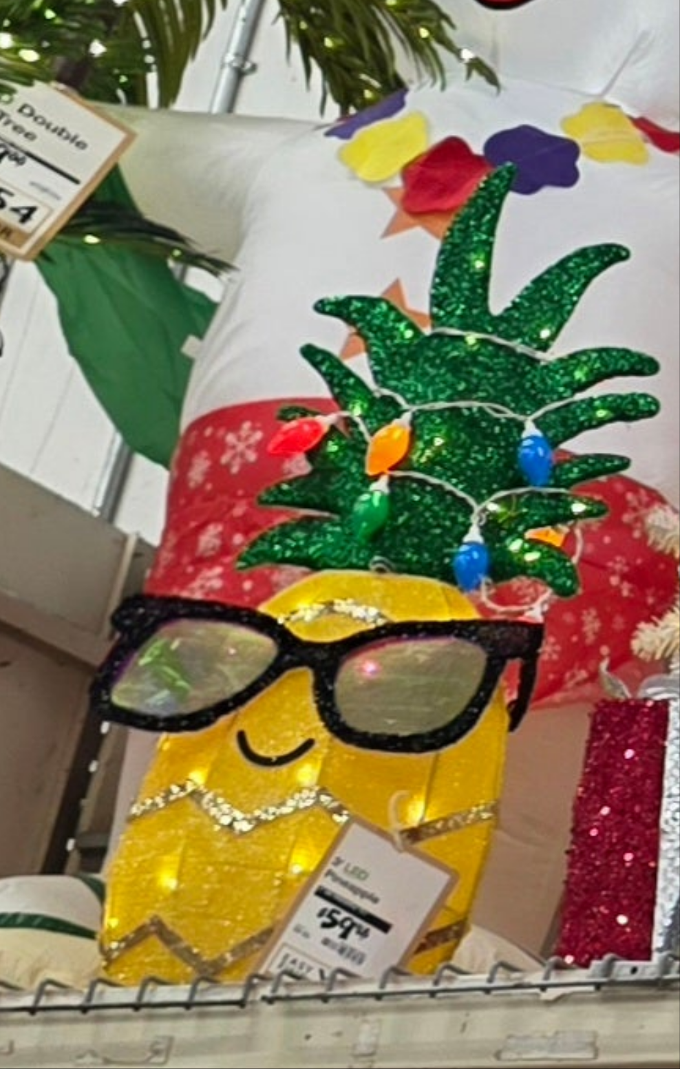 3 ft. Coastal LED Pineapple Holiday Yard Decoration