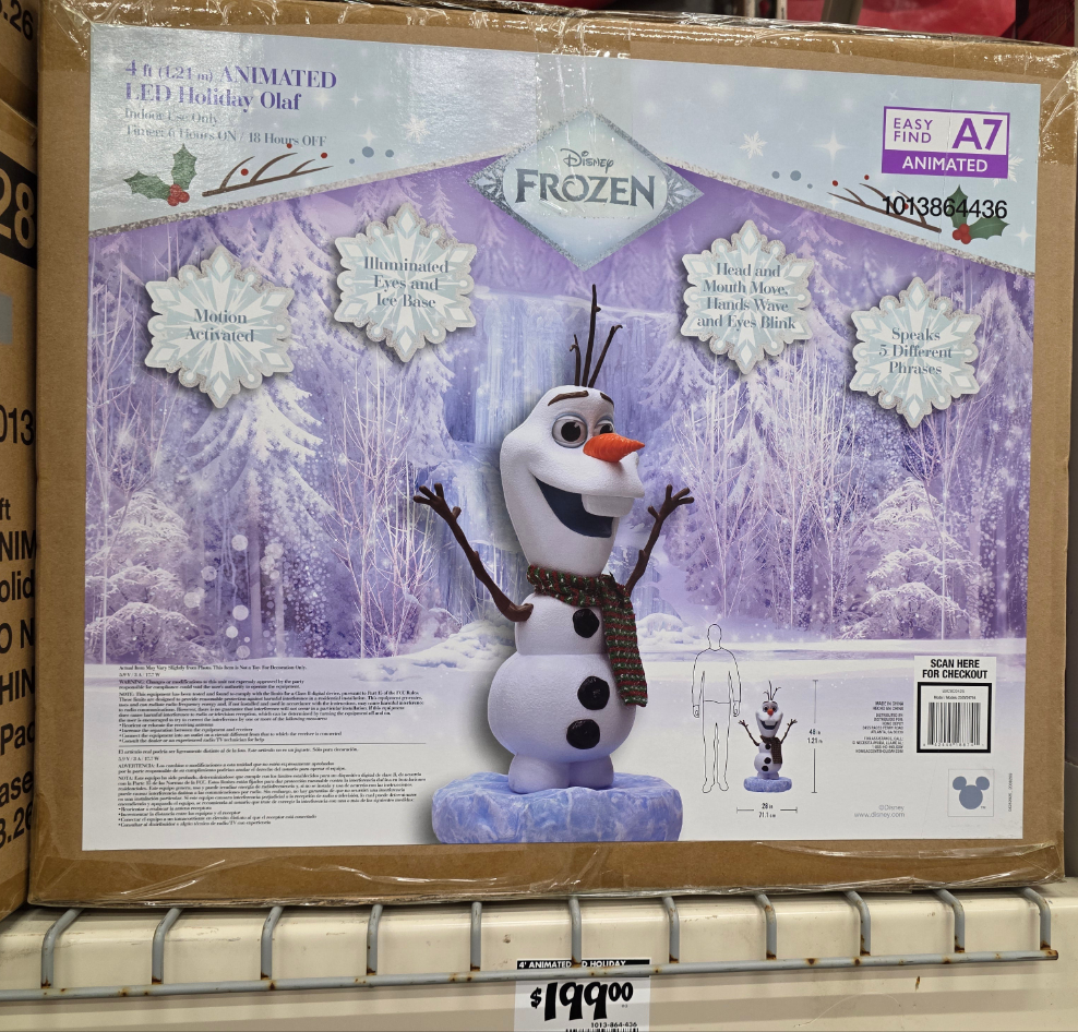 4 ft. Animated LED Holiday Olaf