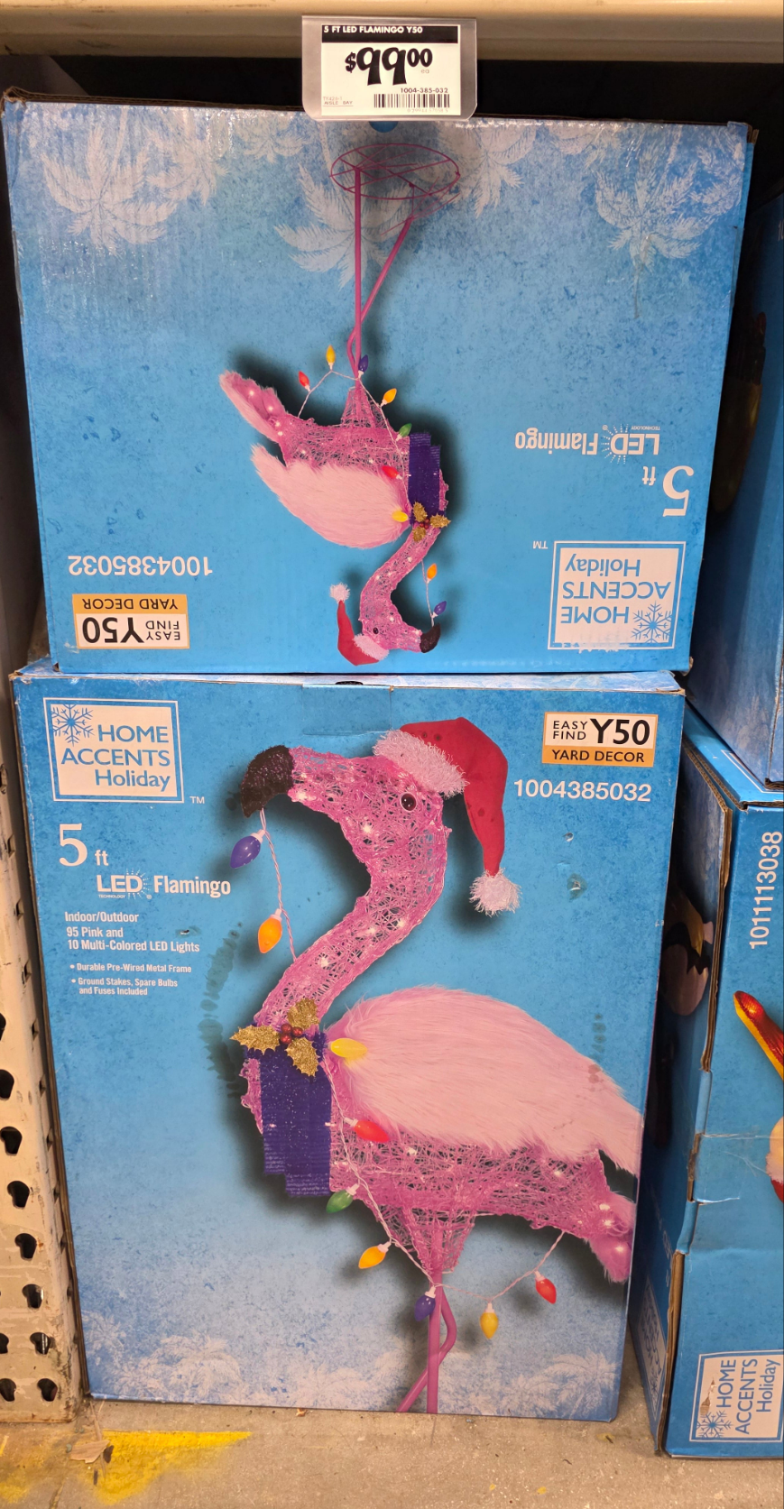 5 ft. Coastal LED Flamingo Holiday Yard Decoration