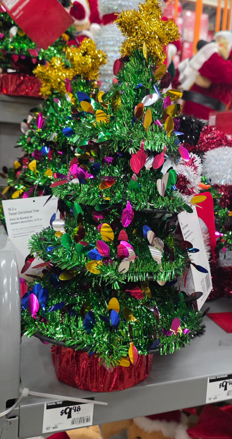 16.5 in Tinsel Christmas Tree