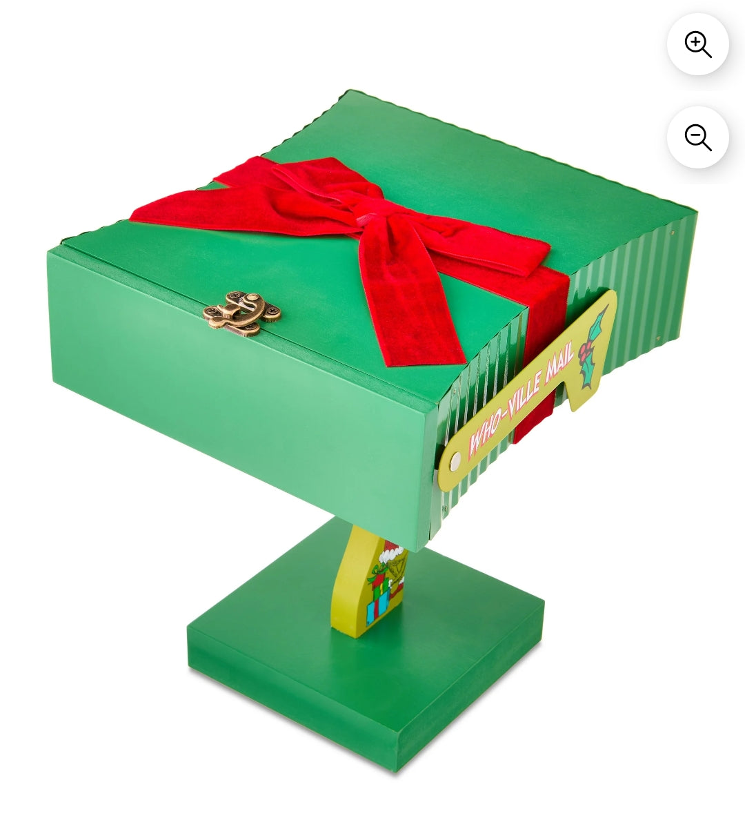 The Grinch Whoville Novelty Mailbox, Green, 9.2" Tall,