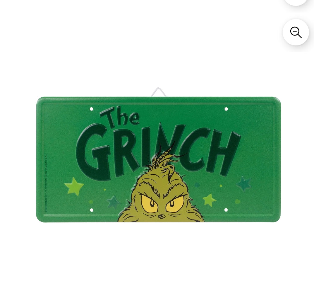 How The Grinch Stole Christmas 12 Inch 'Grinch' Metal Sign, Green,