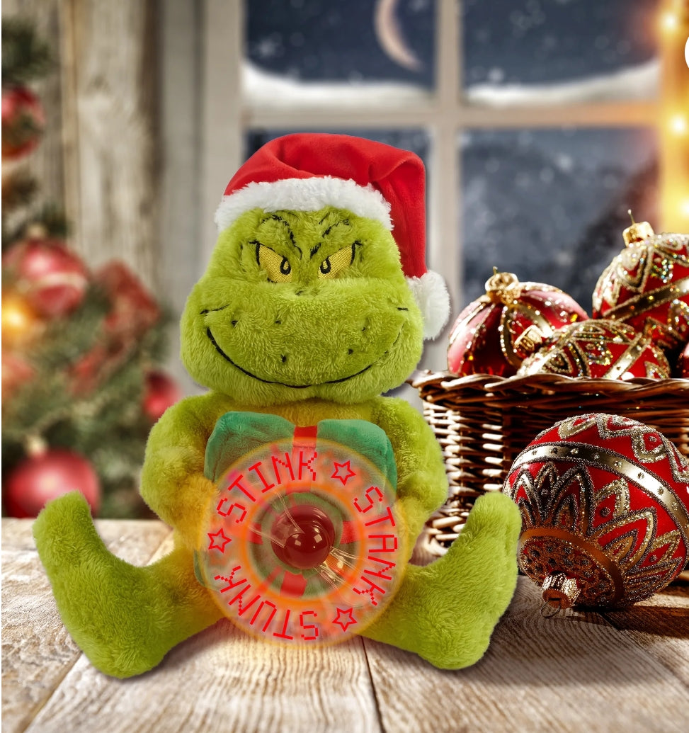 Grinch "Merry Grinchmas" Message Fan Plush, 10.25" Tall,