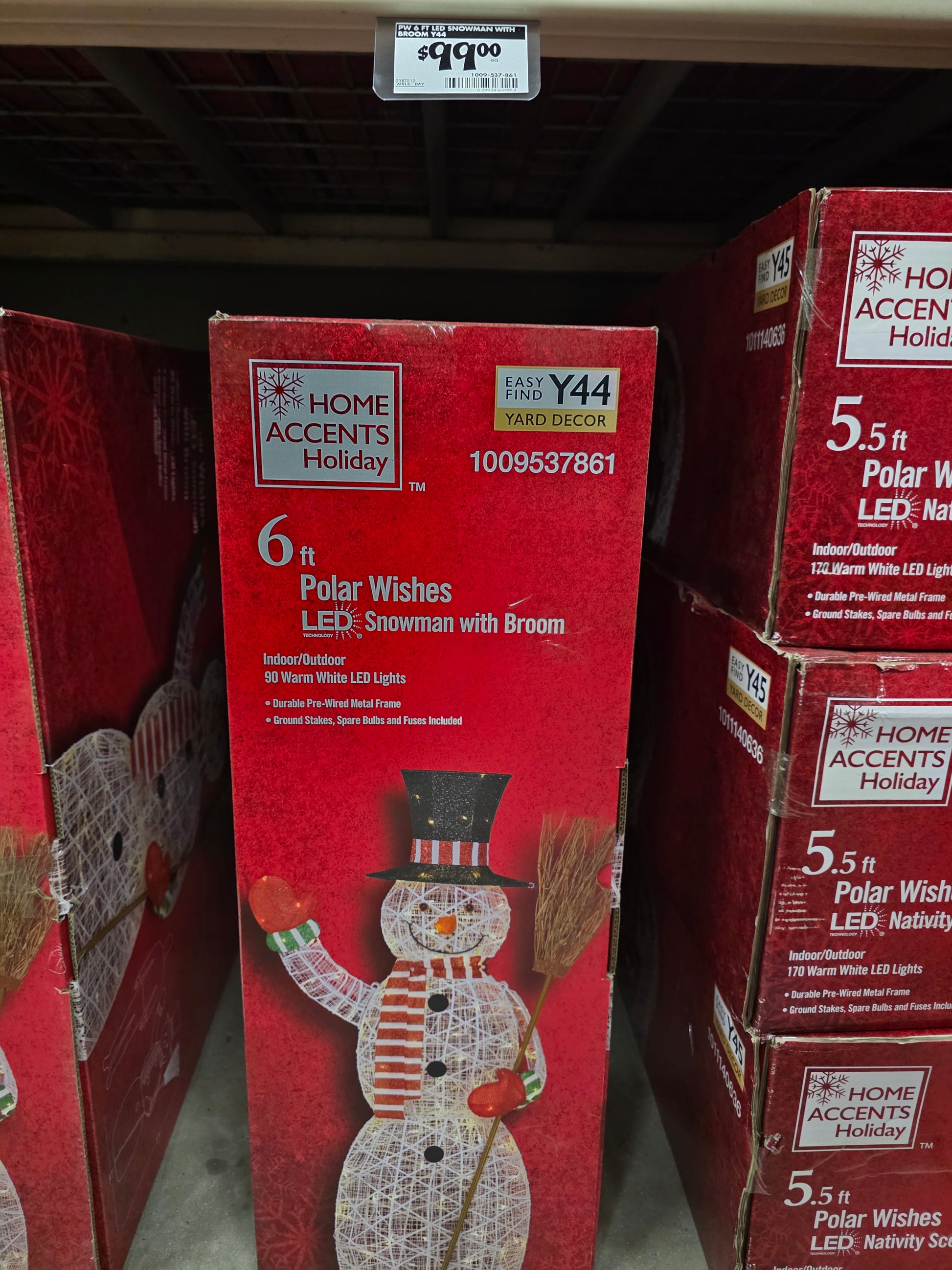 6 ft. Polar Wishes LED Snowman with Broom Holiday Yard Decoration
