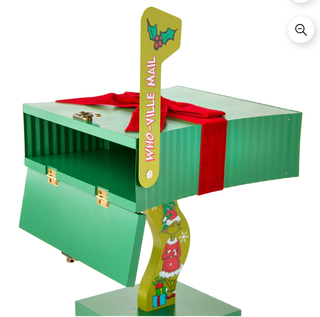 The Grinch Whoville Novelty Mailbox, Green, 9.2" Tall,