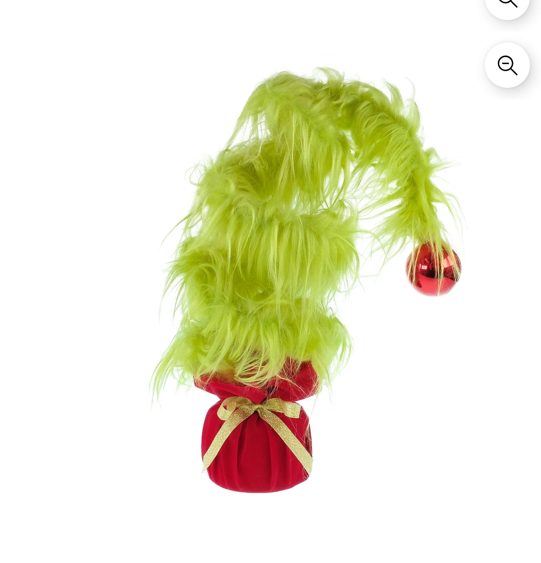 Dr. Seuss' How The Grinch Stole Christmas 13 inch, Green, Furry Tree
