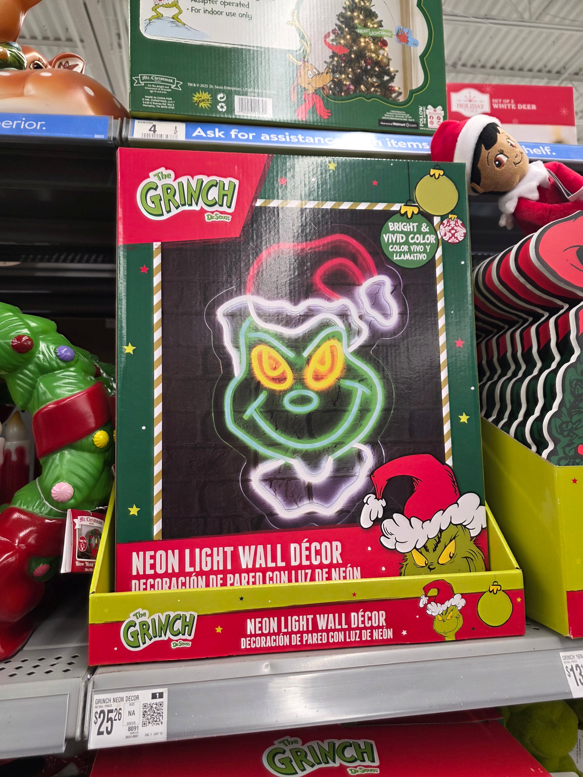 Dr. Seuss' How The Grinch Stole Christmas Neon Tube Light up
Hanging Wall Decor