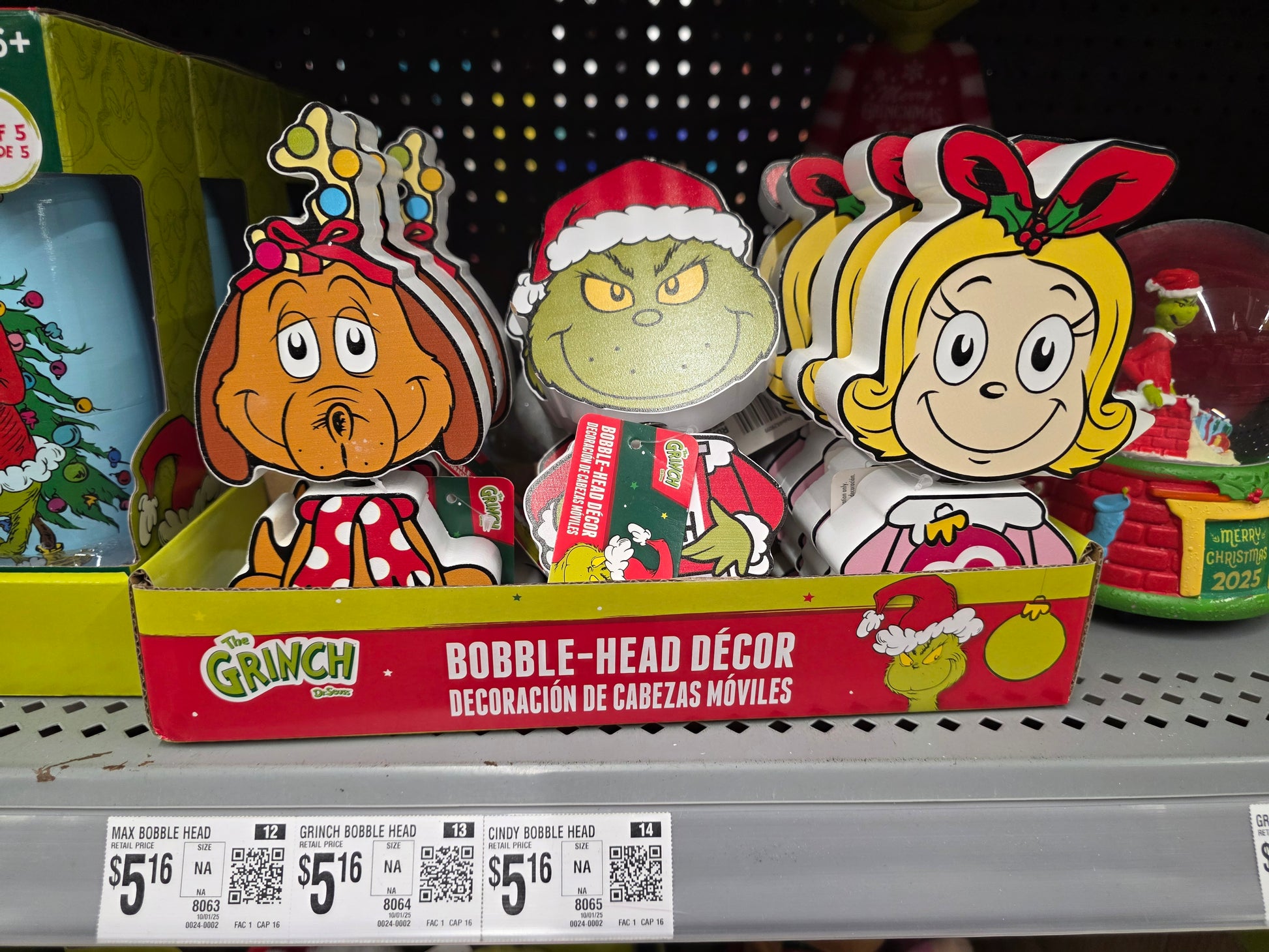 The Grinch Who Stole Christmas, Chunky Wood Bobblehead Table Top Décor, 6.5" Tall