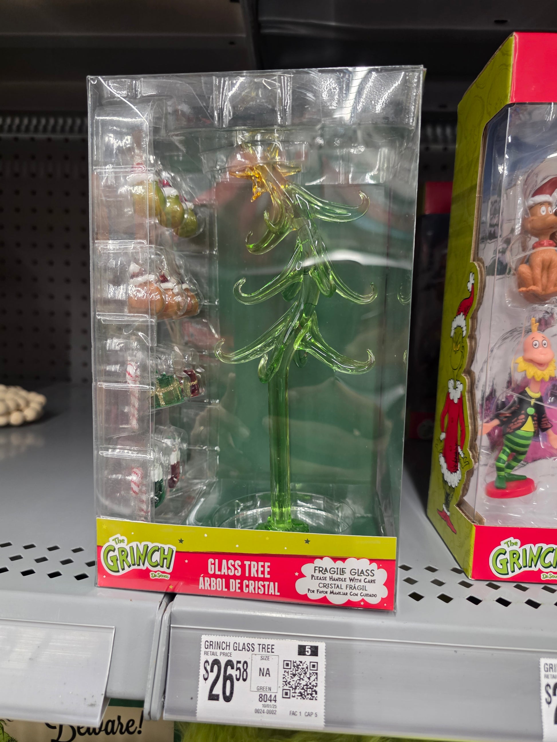 Dr. Seuss's How the Grinch Stole Christmas Glass Table Top Tree, 13 Pieces