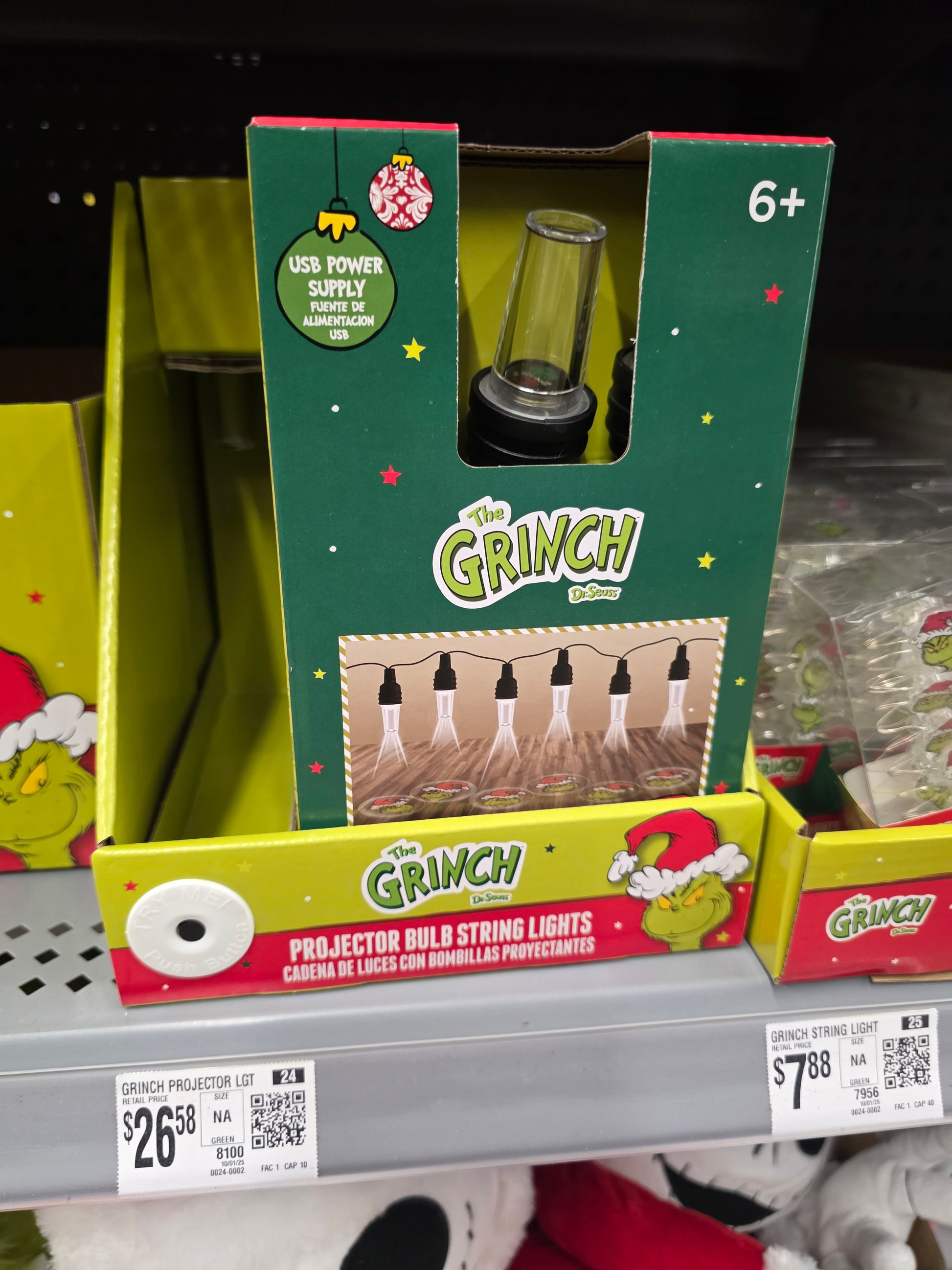 Grinch 6 Count Projector Bulb String Lights Featuring the
Grinch Face