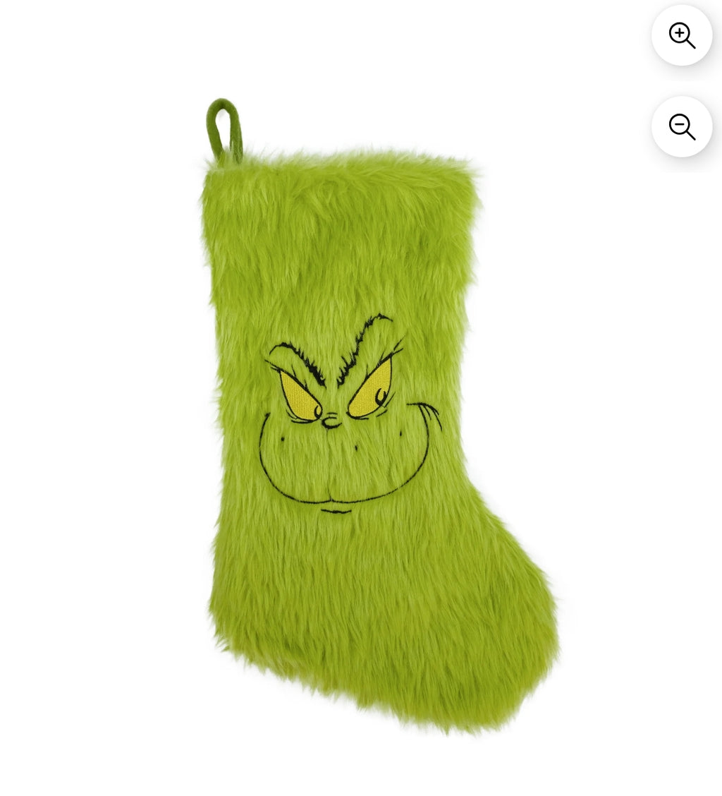 Dr. Seuss' How The Grinch Stole Christmas Furry Green Grinch
Face 20 inch Stocking b
