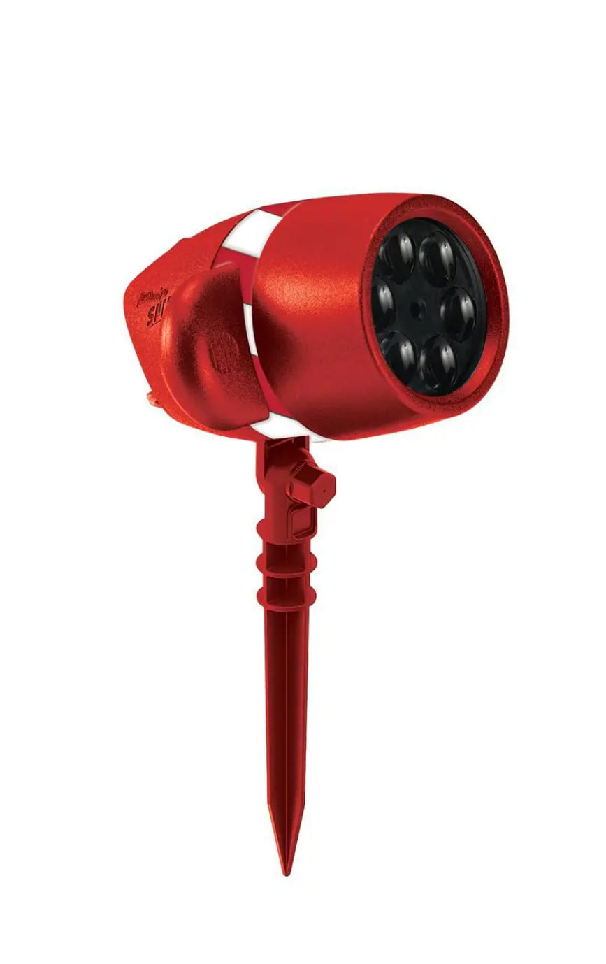 8 in. 6 Unique Pattern Christmas Slide Show Projector Light with Stake and Remote