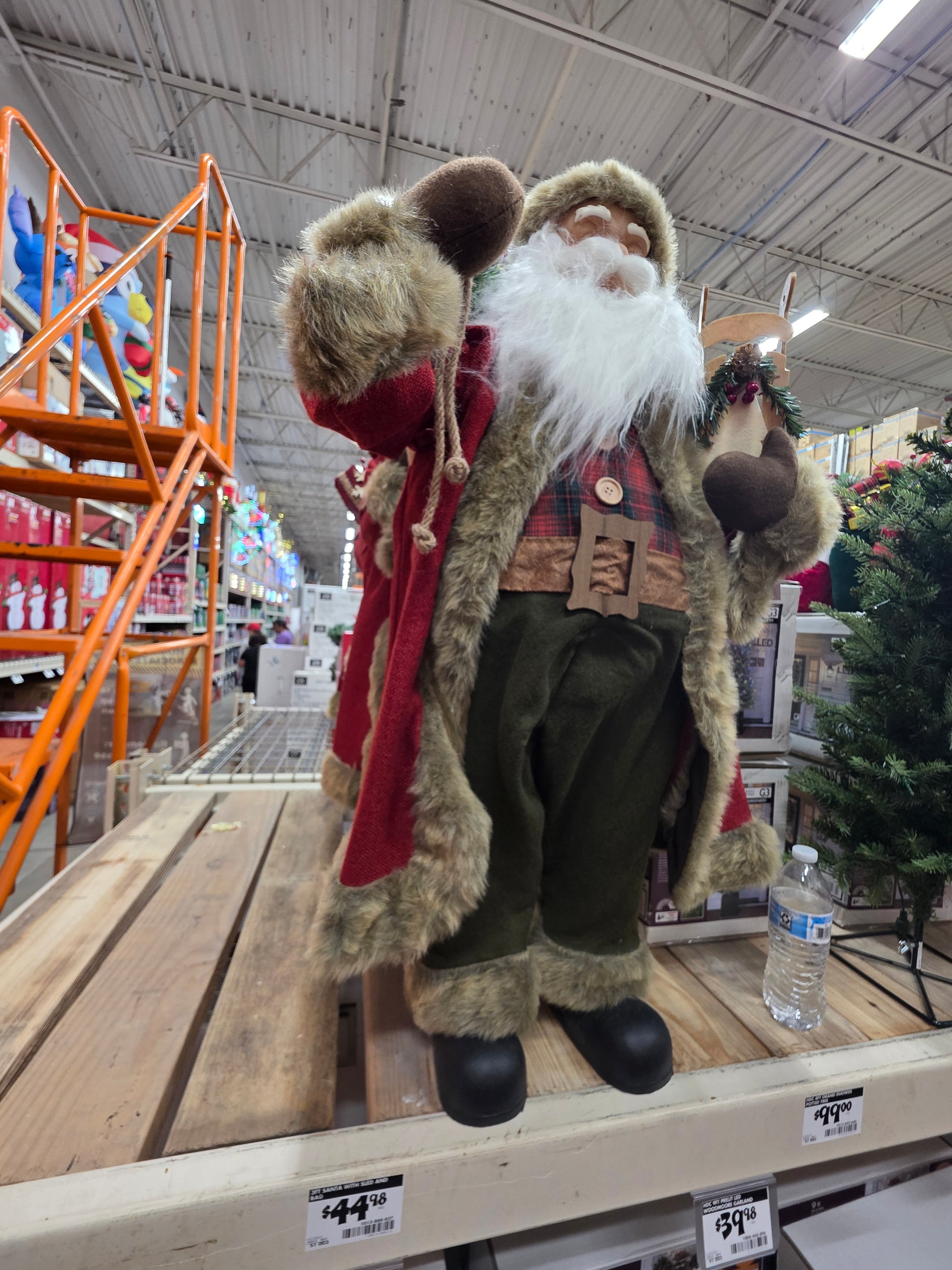 3 ft Santa with Presents and Sled