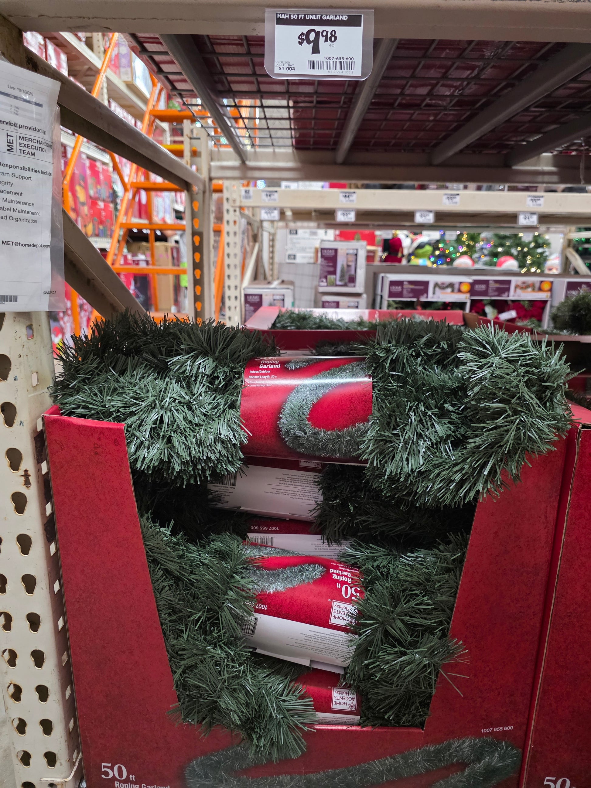 50 ft. Unlit Roping Artificial Garland