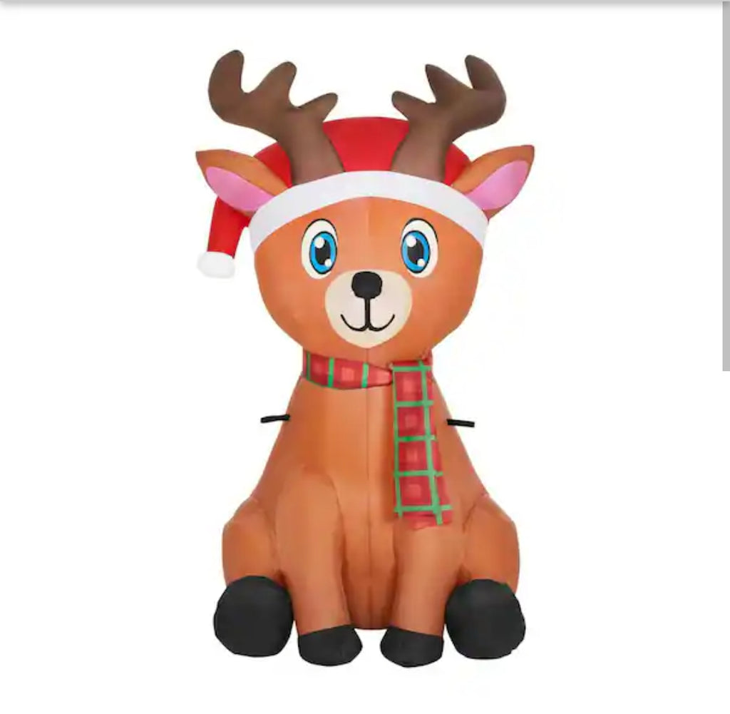 3.5 ft. H x 1.8 ft. W LED Airblown Holiday Lights Reindeer Christmas Inflatable