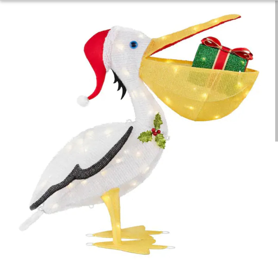 3 ft. Coastal LED Pelican Holiday Yard Decoration
