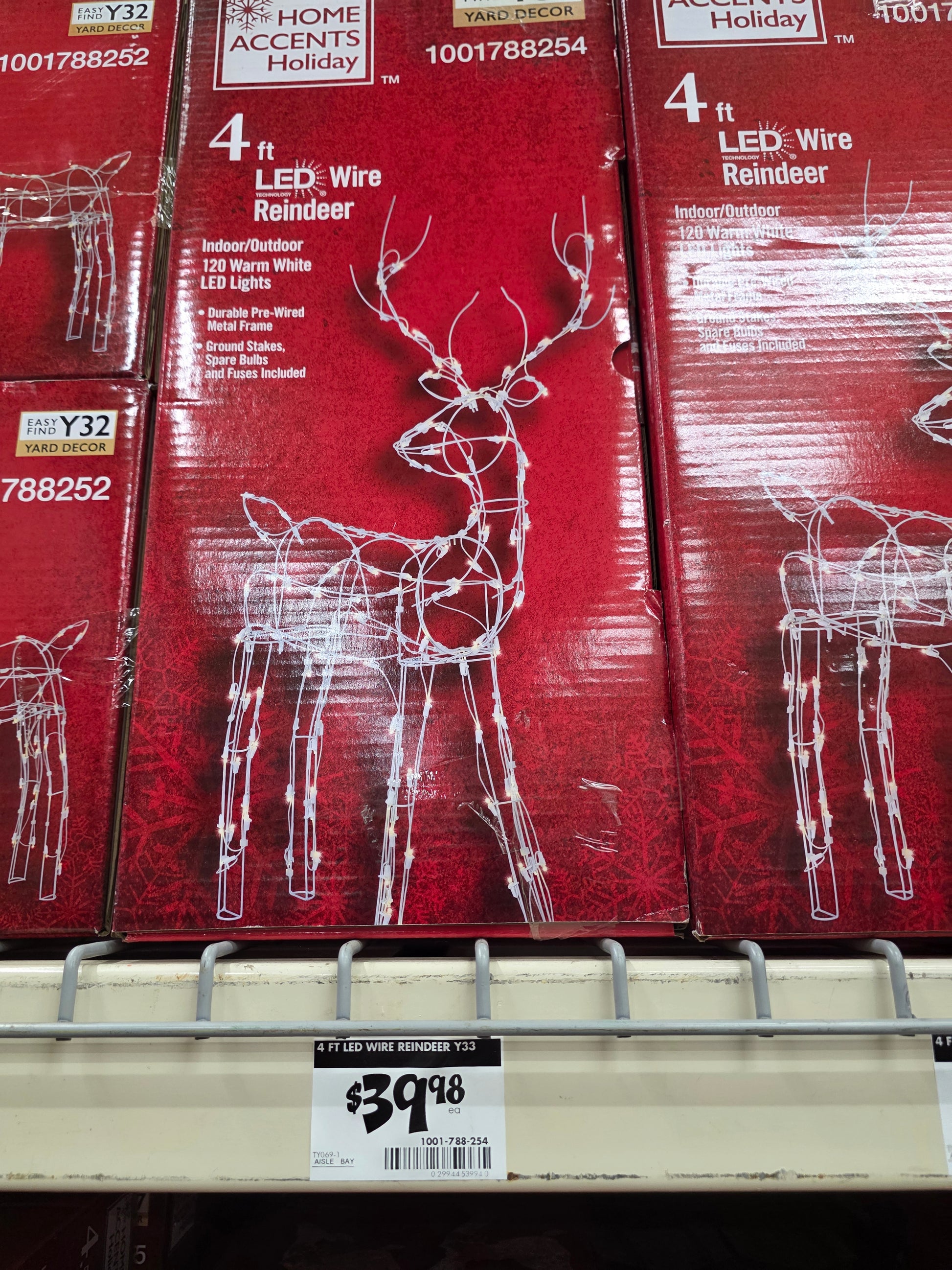4 ft. LED Wire Reindeer Holiday Yard Decoration
