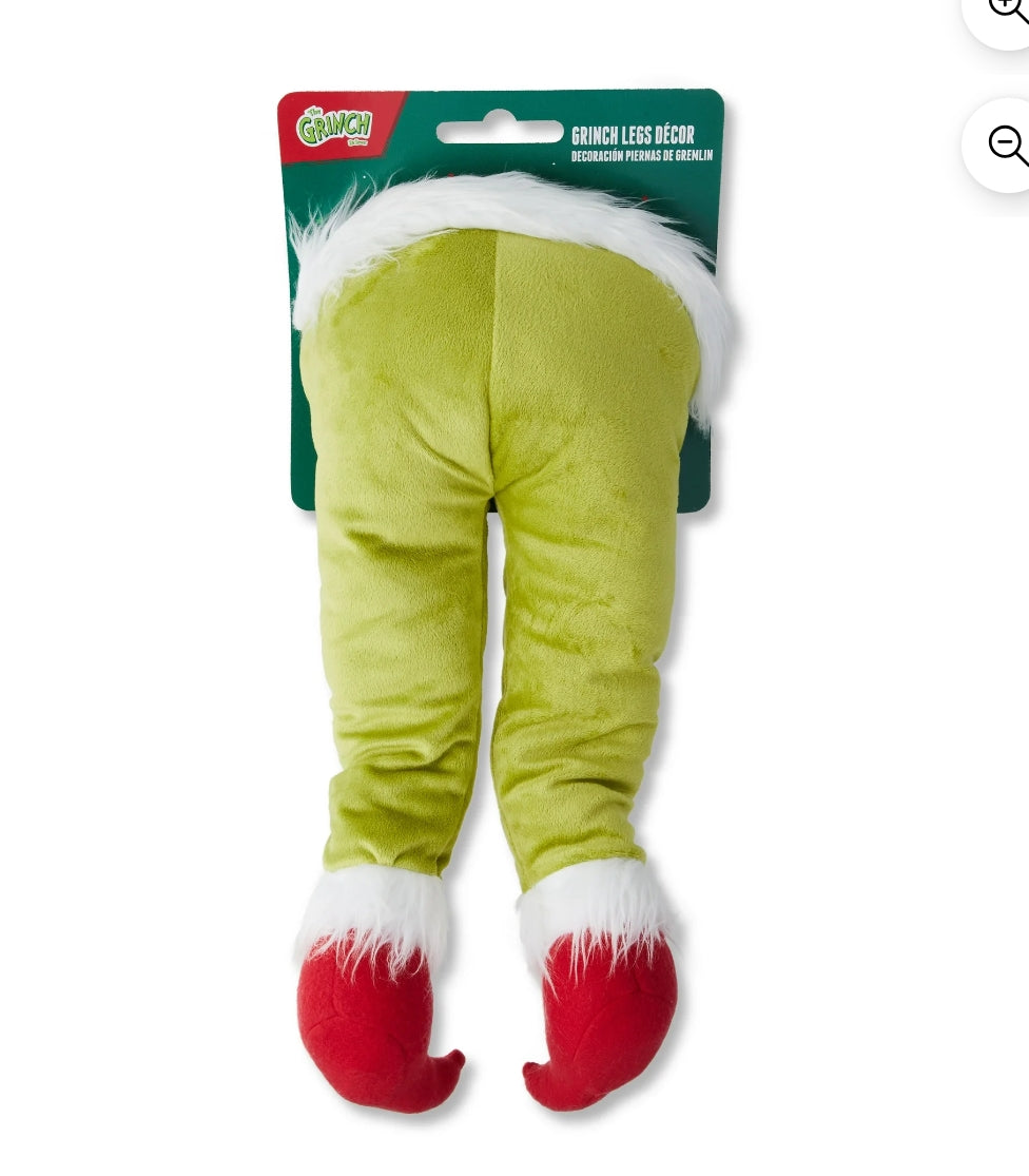 Dr. Seuss' How The Grinch Stole Christmas Grinch Furry Plush
Leg Christmas Décor 12.6 inch