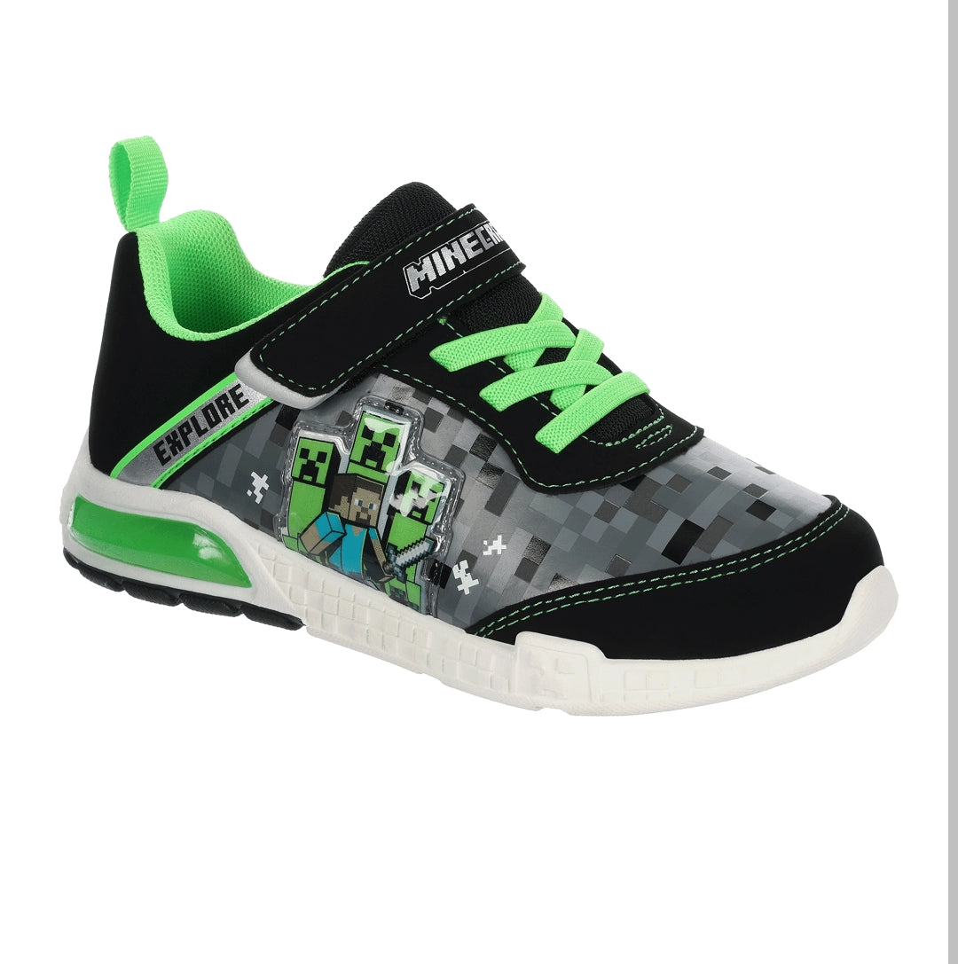 BOYS LITTLE KID MINECRAFT LIGHT UP SNEAKER