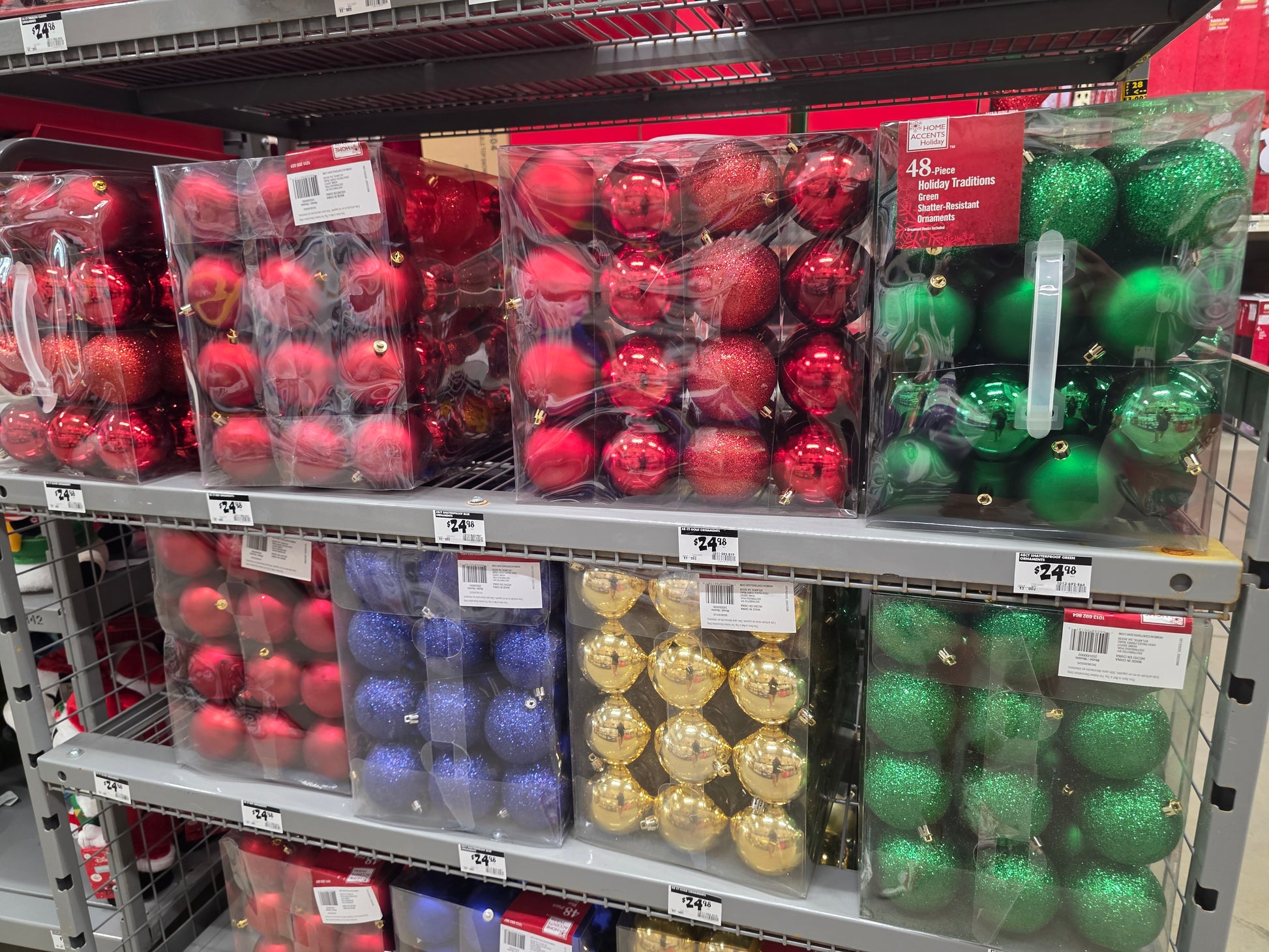 48-Piece Shatter-Resistant Ornaments