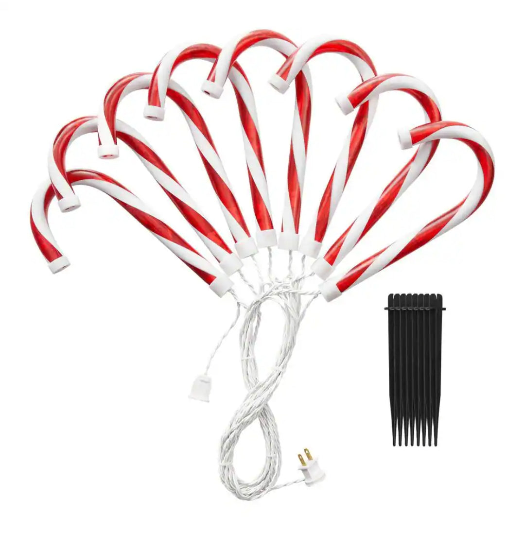 16.5 in. Candy Cane LED Pathway Lights (8-Pack)