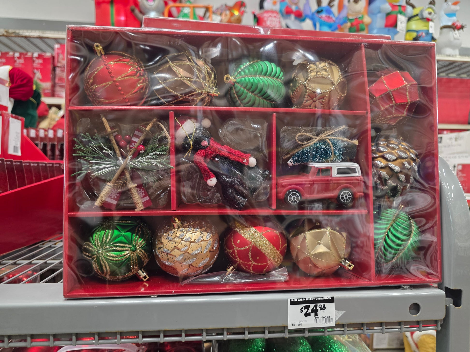 14-Piece Cabin Flurry Shatter-Resistant Ornaments