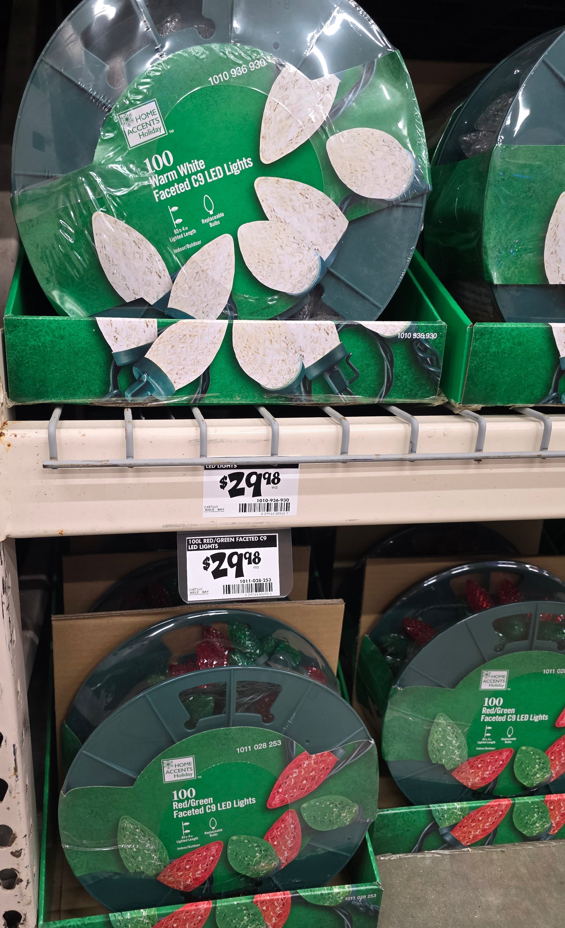 100 Count Faceted C9 LED Lights
