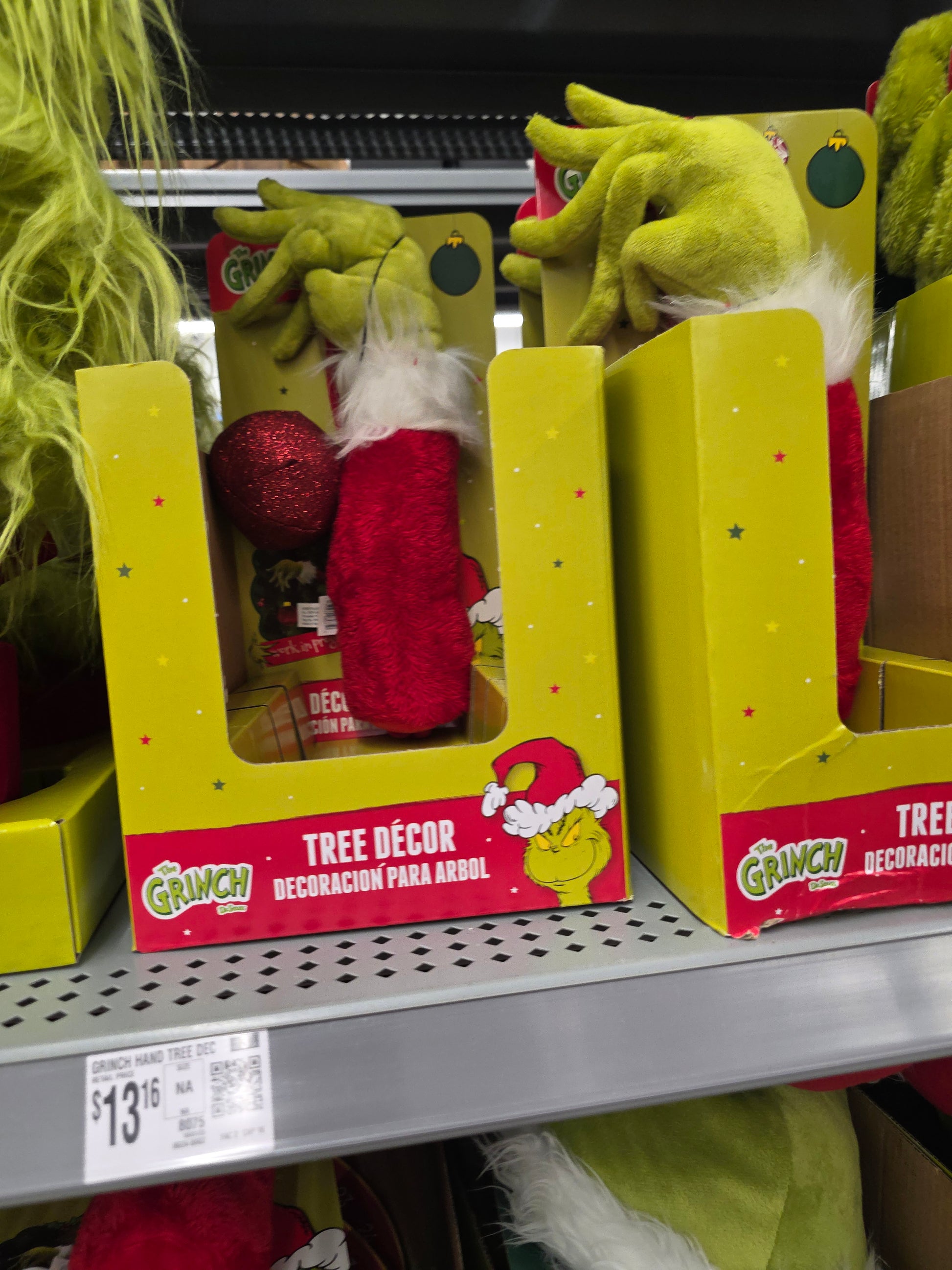 Dr. Seuss The Grinch Hand Holding Ornament Christmas Tree Decoration