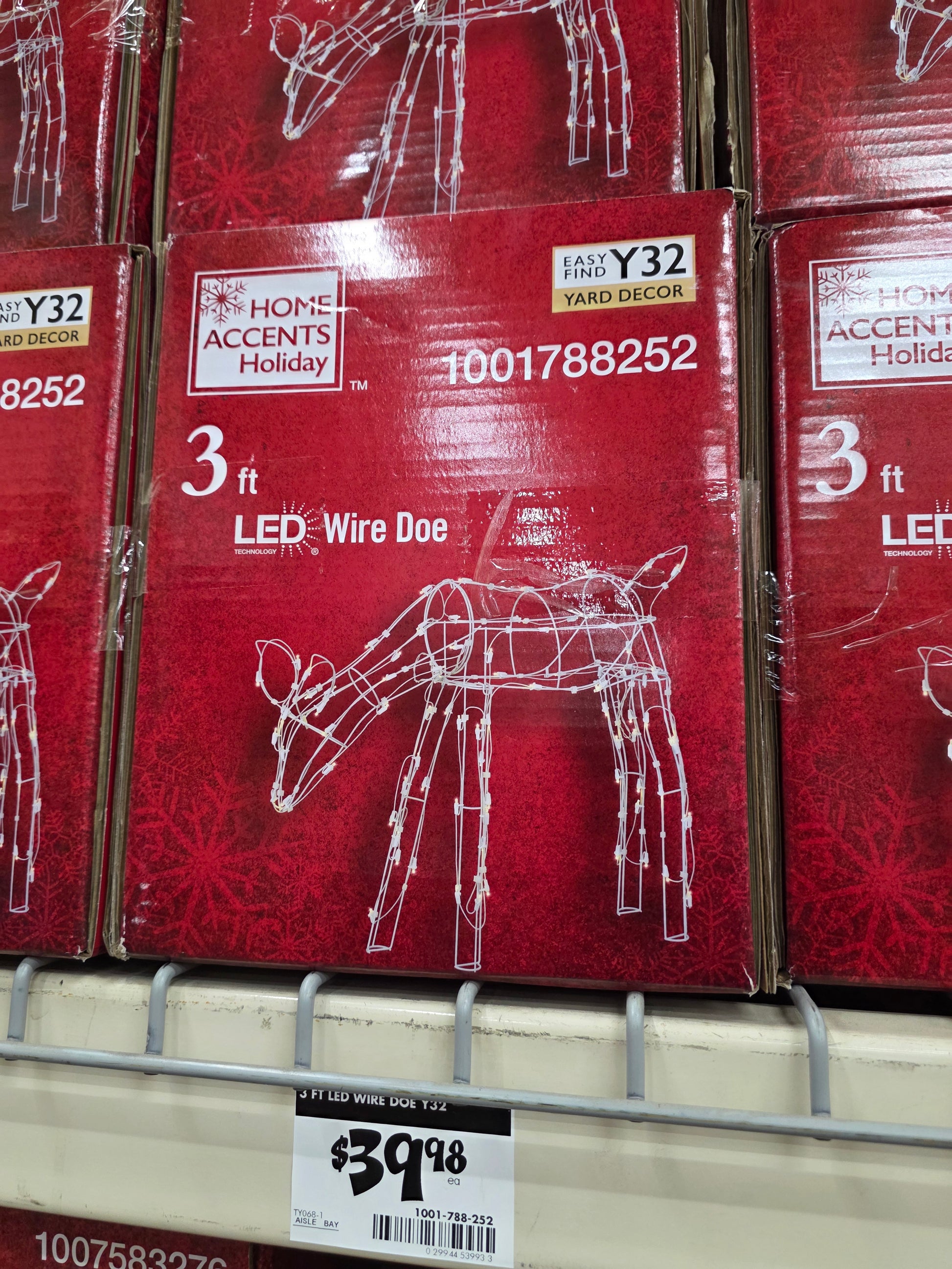 3 ft. LED Wire Doe Holiday Yard Decoration