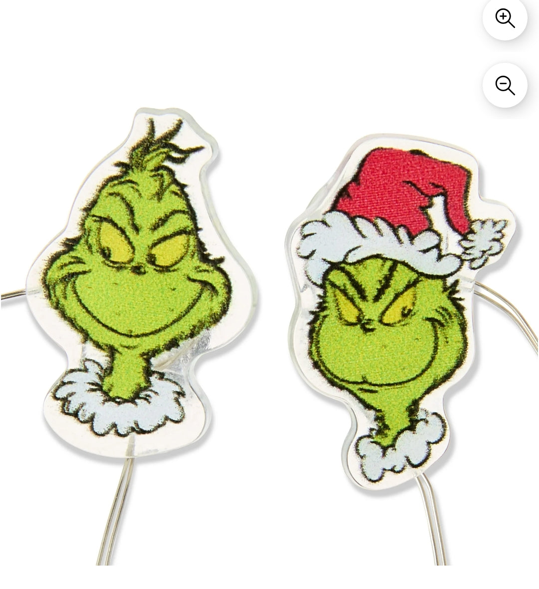 Dr. Seuss The Grinch 7 ft LED Holiday String Lights with 20 Micro Bulbs and Grinch Faces