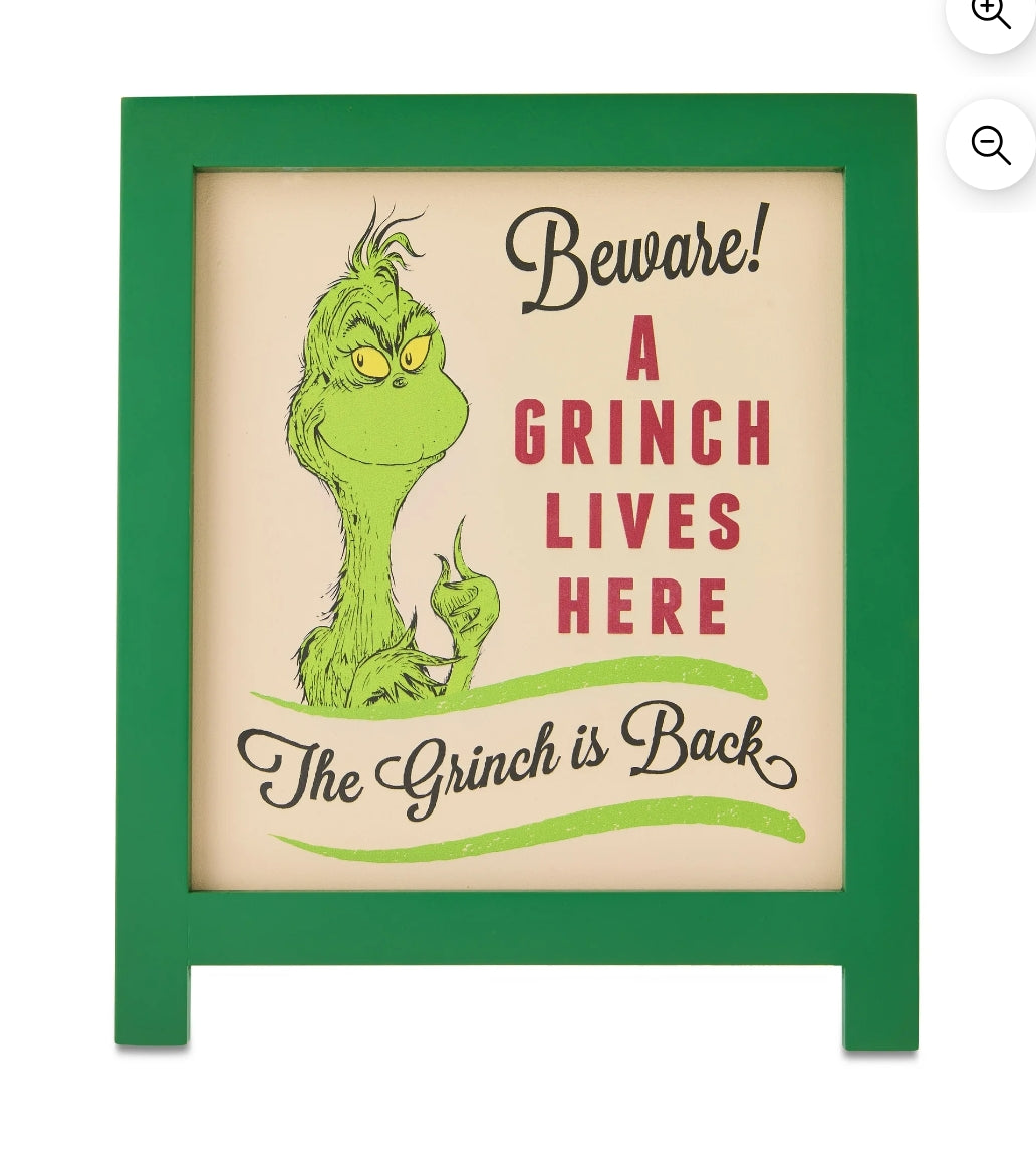Grinch Tabletop Double Sided Bistro Sign