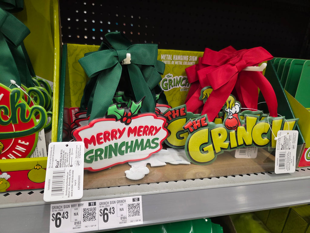 How the Grinch Stole Christmas Merry Grinchmas Metal Hanging Sign