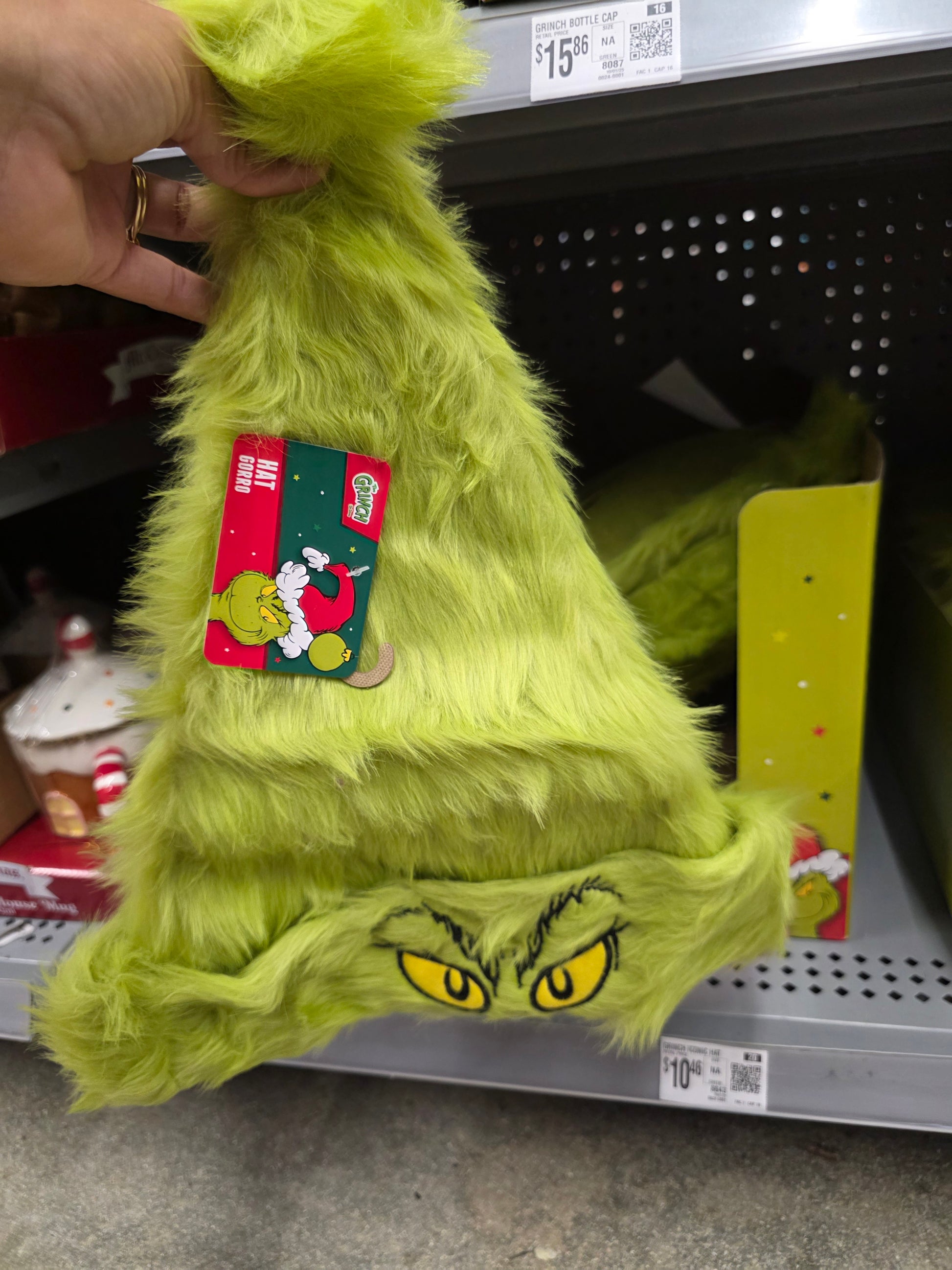 Dr. Seuss How the Grinch Stole Christmas Furry Green Grinch Party Hat